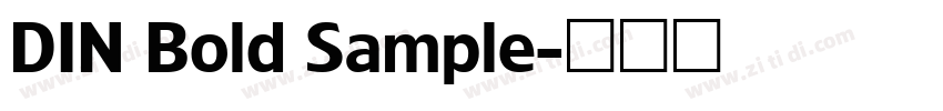 DIN Bold Sample字体转换